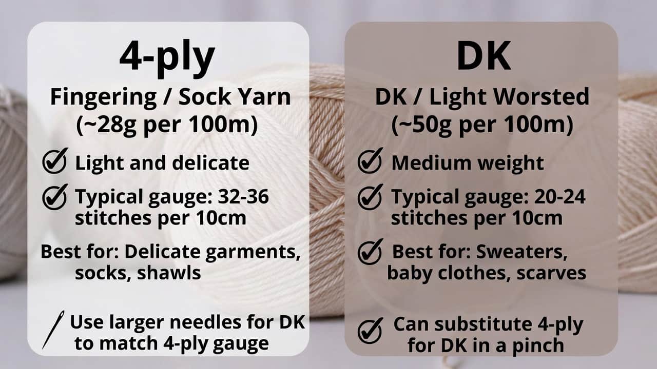 Cover Image for 4 Ply Wool vs DK Yarn: Can You Substitute and How