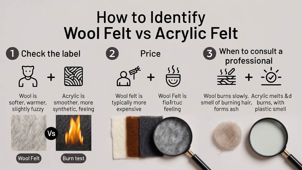 Cover Image for How to Tell If Felt Is Wool or Acrylic: 5 Simple Methods