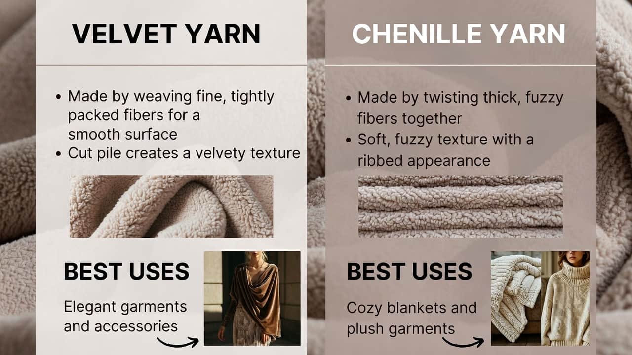Cover Image for Is Velvet Yarn the Same as Chenille? Key Differences Explained