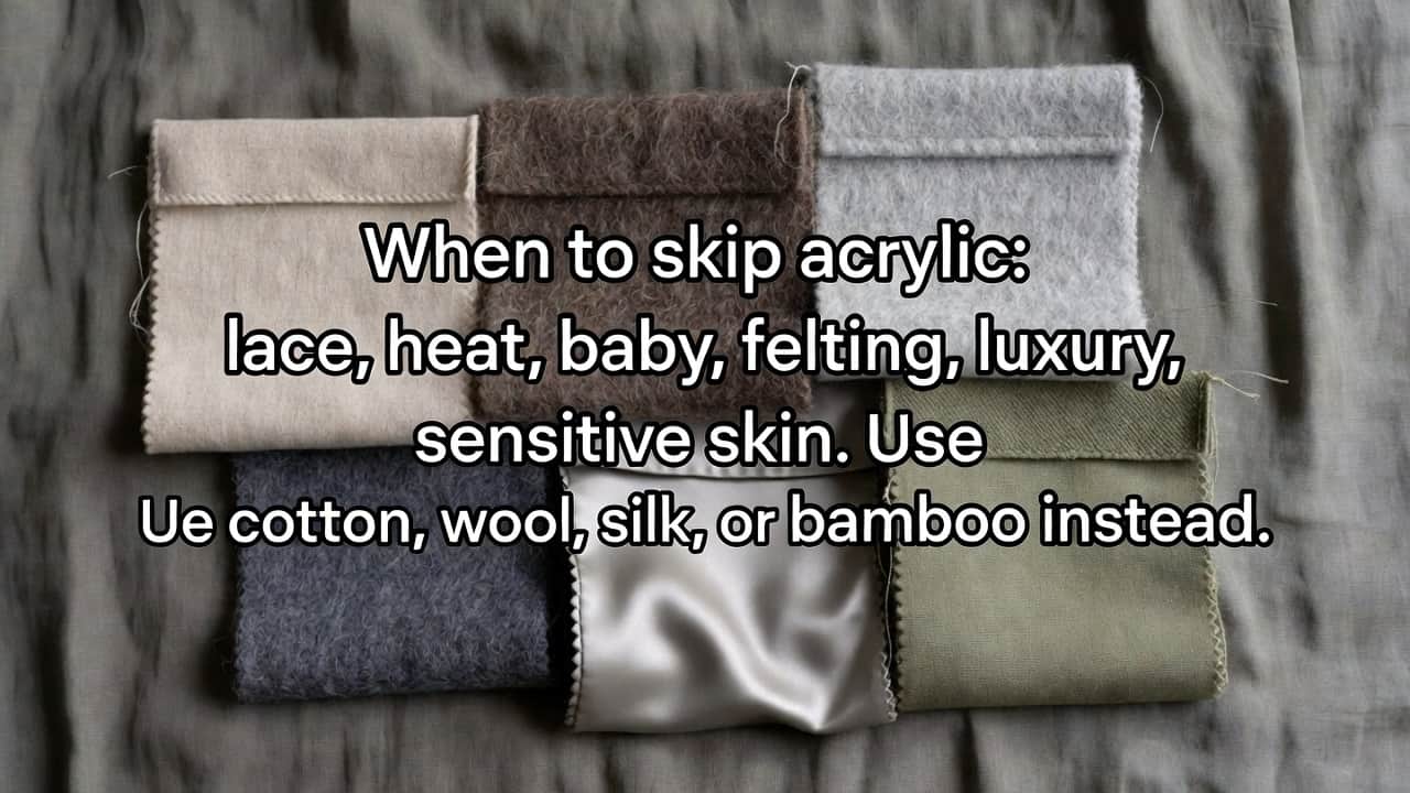 Cover Image for When Not to Use Acrylic Yarn: 6 Situations to Choose Something Else