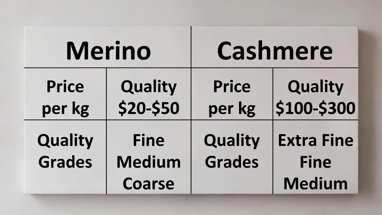 Cover Image for Is Merino More Expensive Than Cashmere? Price Comparison
