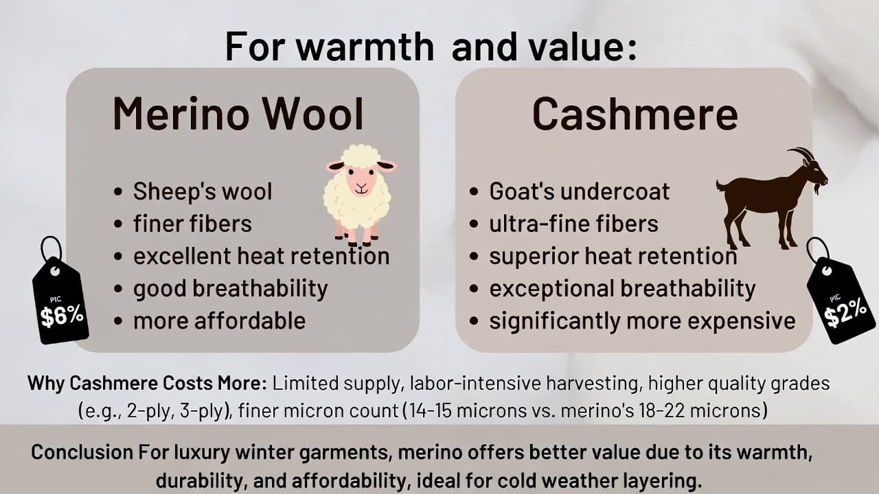Cover Image for Is Merino as Warm as Cashmere? Warmth Comparison Guide