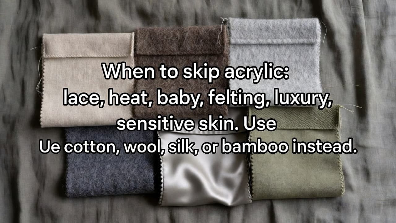 Cover Image for When Not to Use Acrylic Yarn: 6 Situations to Choose Something Else