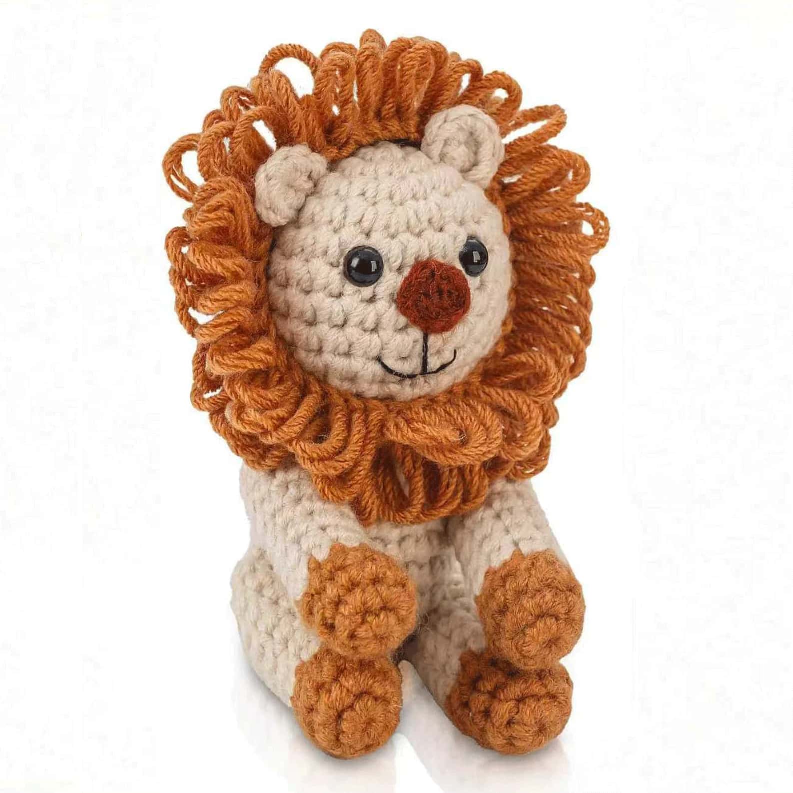 DIY Crochet Kit for Beginners - Lion Amigurumi with Ginger Mane