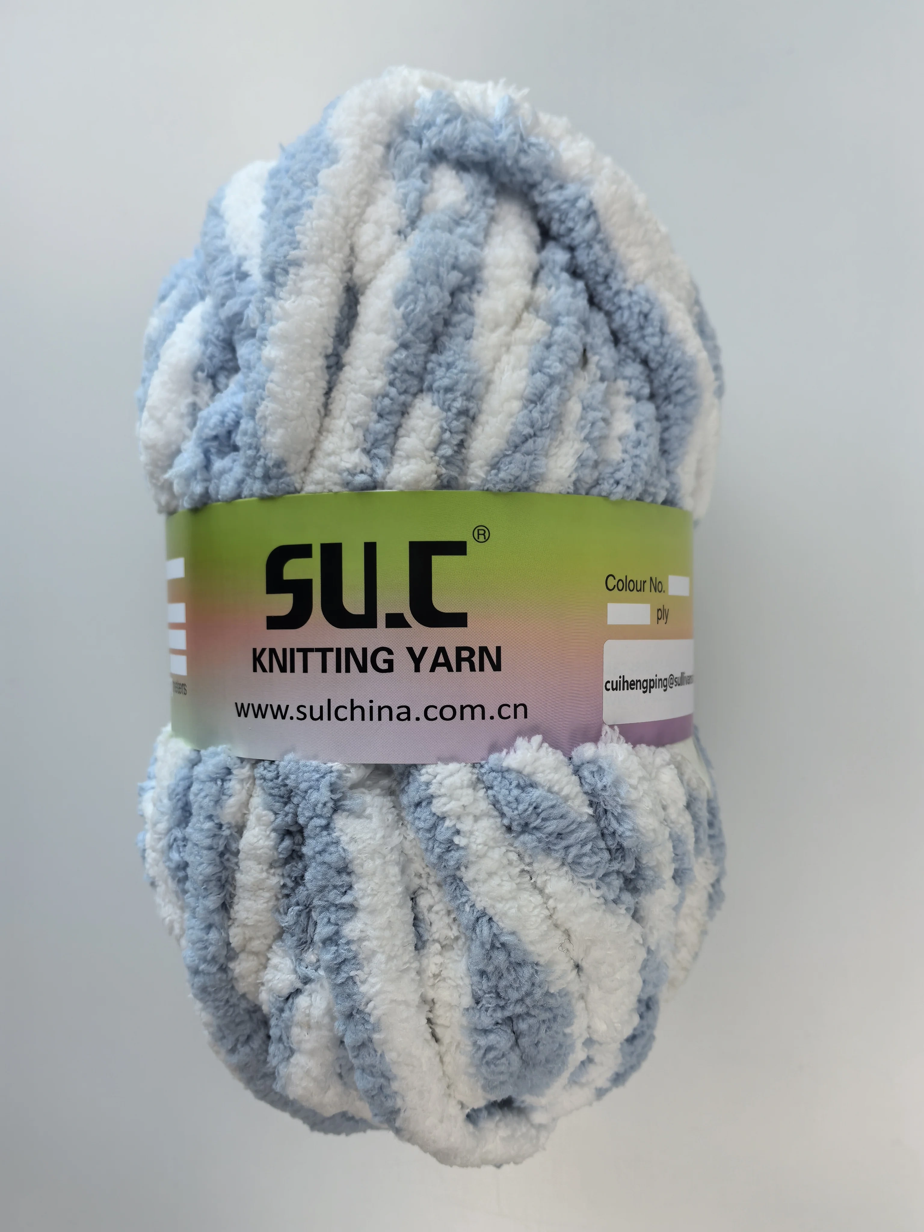 Super Chunky Chenille yarn for Knitting Cozy Blanket,AB color Space Dyed