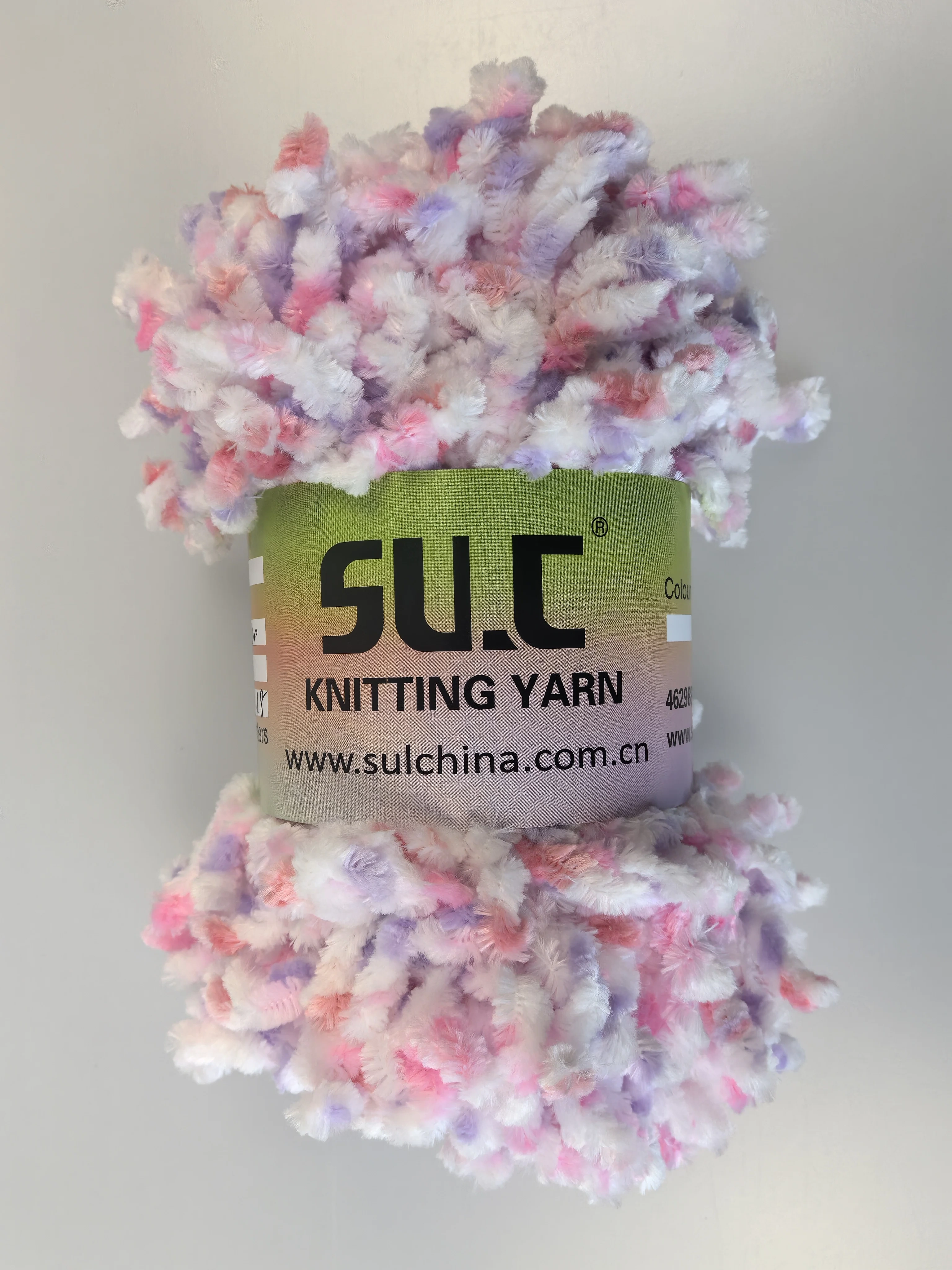 Fio supermacio em loop para iniciantes, tricô manual - tintura multicolorida de espaço curto