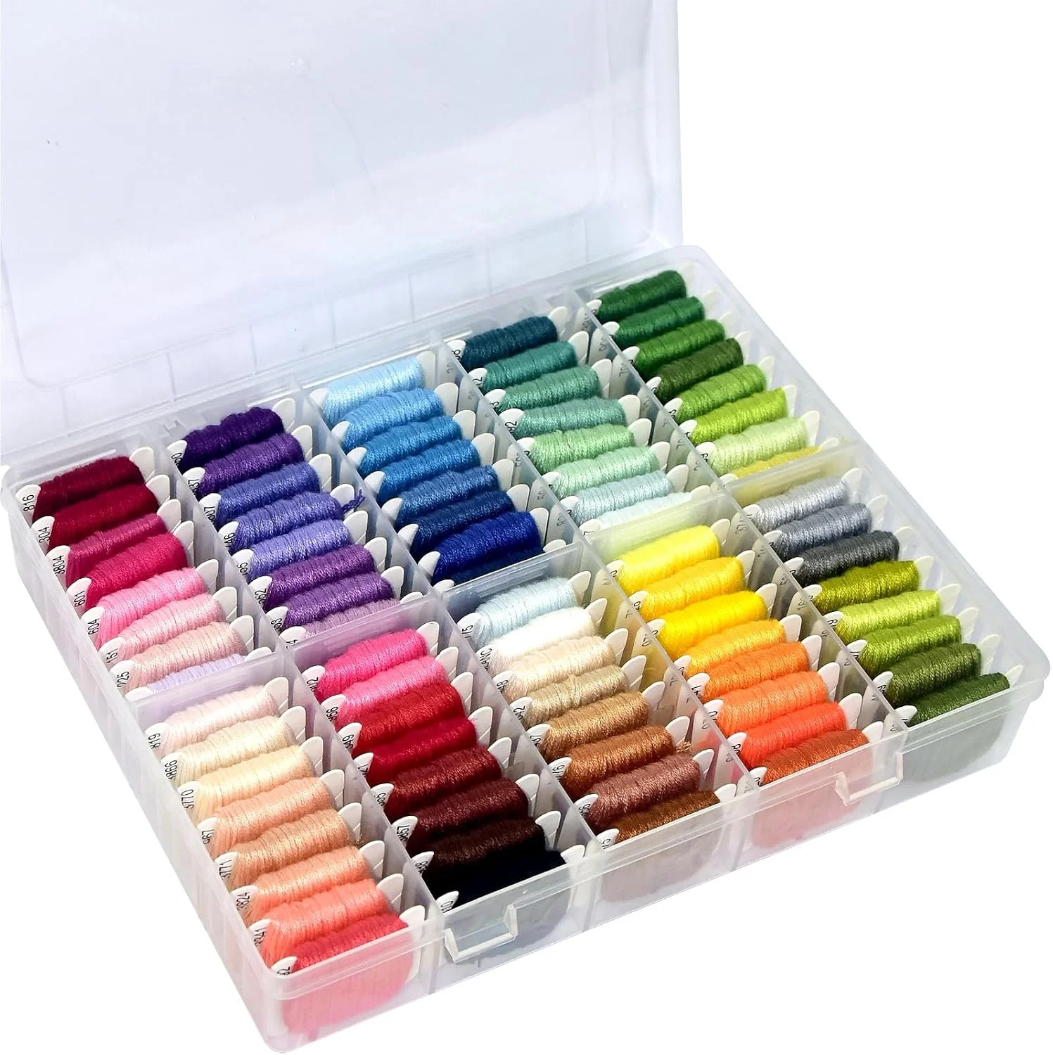 Kit filo per braccialetti con 80 matassine di cotone e scatola