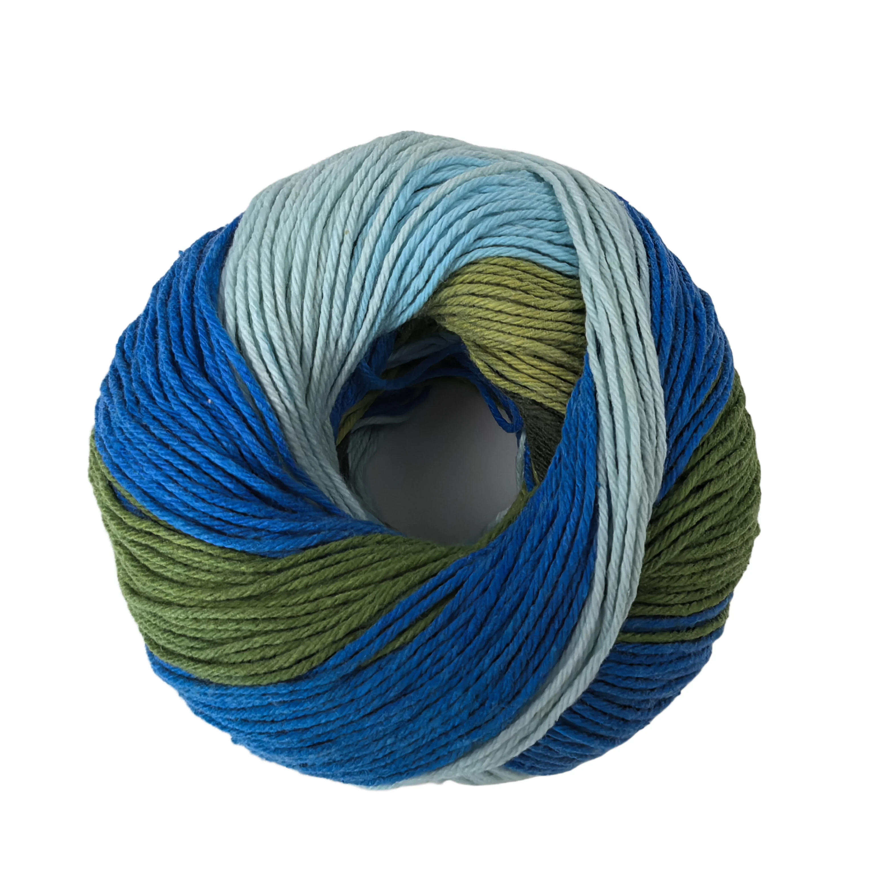 Gradient-Bonbon-Garn zum Häkeln – Langstrecken-Melange mit 6 Farben, je 10 m, Baumwoll-Häkelgarn für Schals, Tücher, Decken und Kleidung